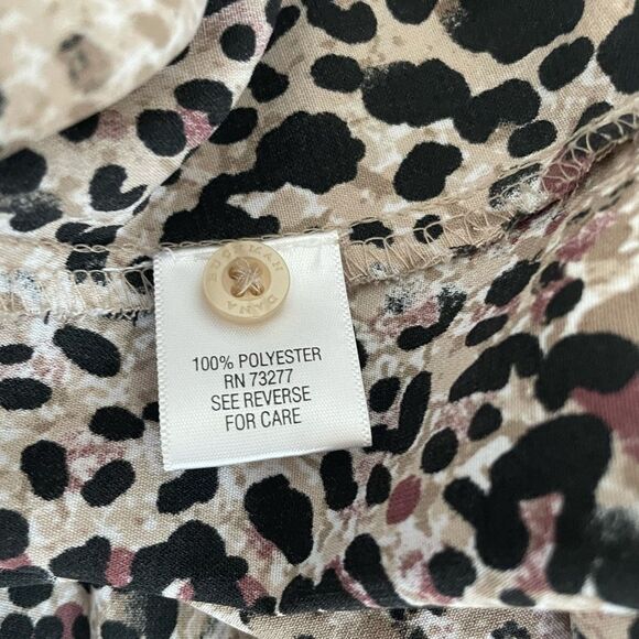 🟢Dana Buchman Animal Print Blouse Size L - Picture 7 of 7